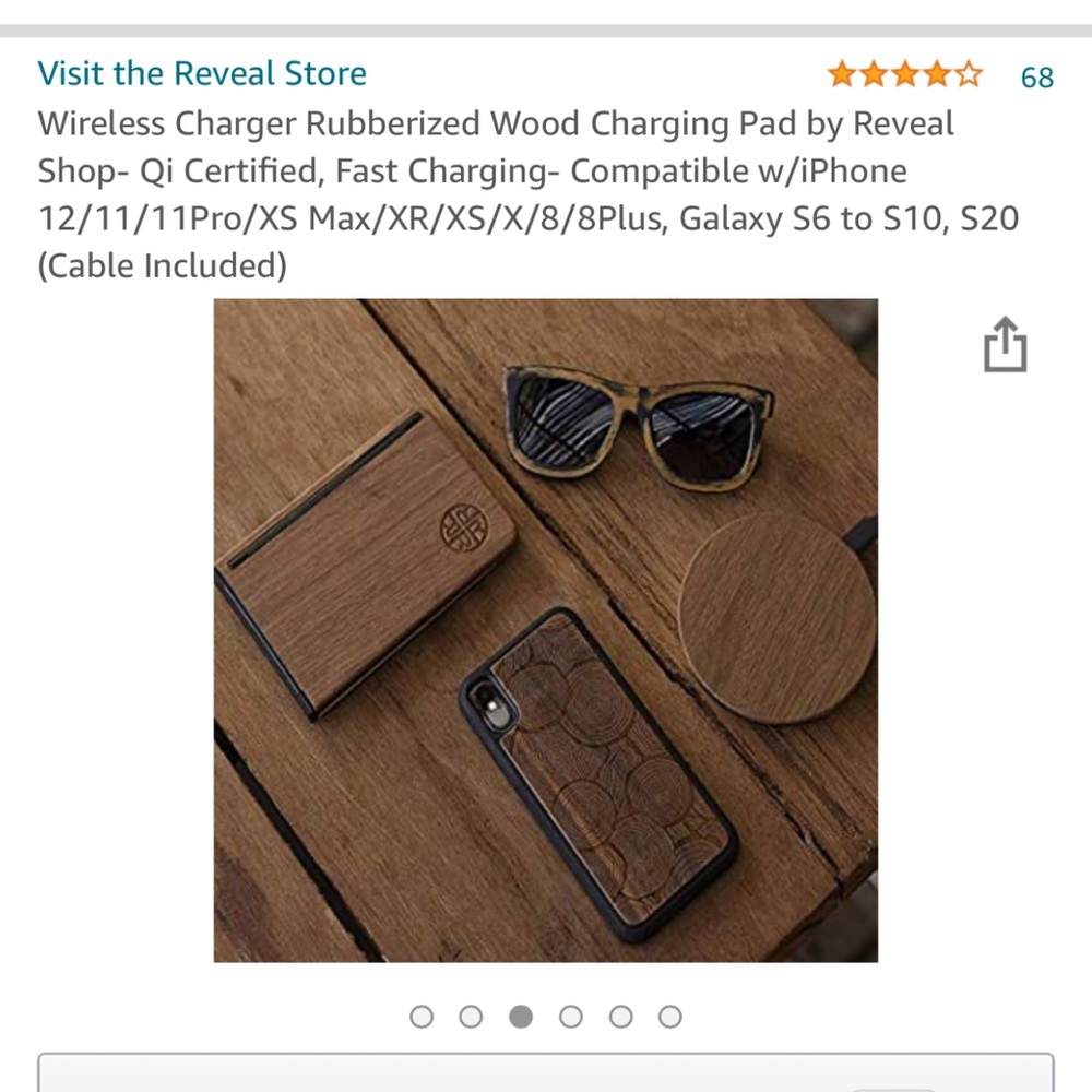 Wireless rubberized wood charging pad - Picture 4 of 6
